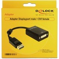  DeLock Adapter Displayport-St > DVI 24+5-Bu 22,5cm schwarz