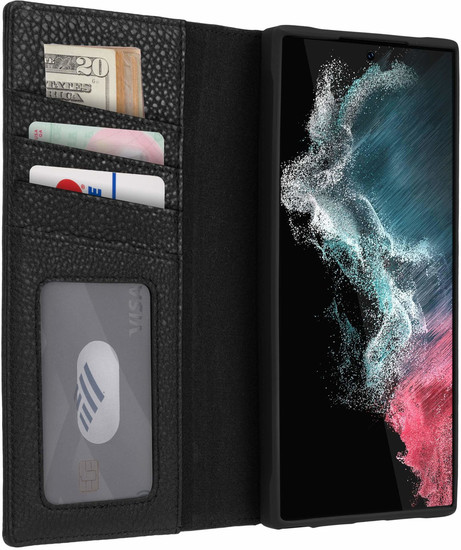 case-mate Wallet Echtleder BookCase | Samsung Galaxy S23 Ultra | schwarz | CM050580 -