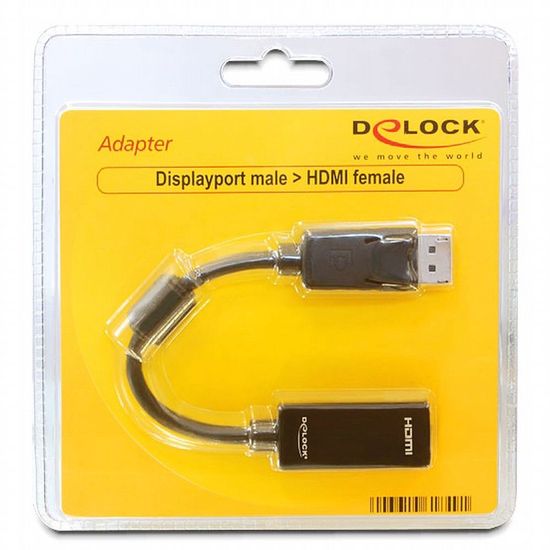 DeLock Adapter Displayport Stecker zu HDMI Buchse 22,5cm -