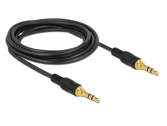 DeLock Kabel Klinke 3 Pin 3,5 mm Stecker > Stecker 3,0 m schwarz -