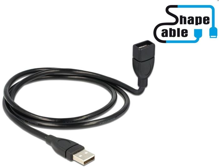 DeLock USB 2.0-A Stecker>Buchse ShapeCable 100 cm