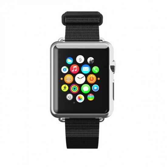 Incipio Nato Style Nylonband Apple Watch 42mm schwarz/schwarz WBND-002-BLKBLK -
