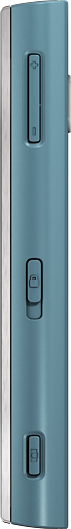 Nokia X6 8GB, azur-blau - Seitenansicht