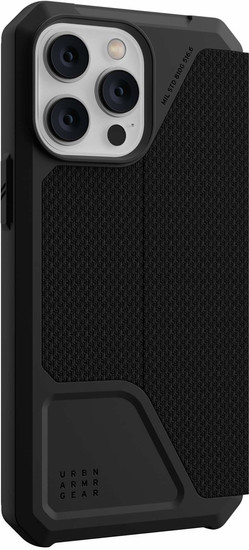Urban Armor Gear Metropolis Folio Case, Apple iPhone 14 Pro Max, kevlar schwarz, 114047113940 -
