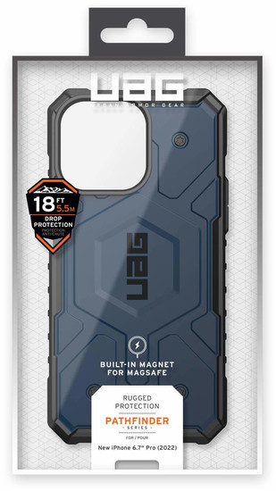 Urban Armor Gear Pathfinder MagSafe Case, Apple iPhone 14 Pro Max, mallard (blau), 114055115555 -