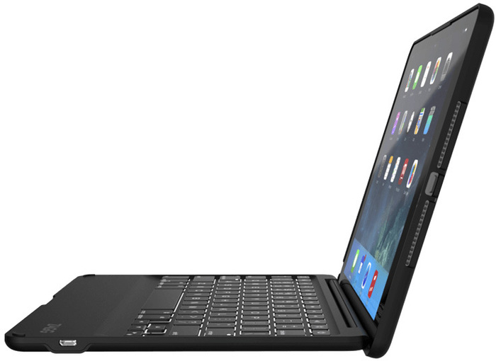 ZAGG Slim Book Case Keyboard fr Apple iPad Air, Schwarz -