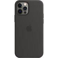 Apple Silikon Case iPhone 12/12 Pro mit MagSafe (schwarz)