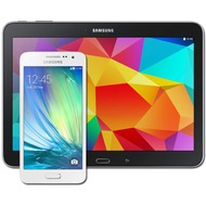 Samsung A300F Galaxy A3 (pearl-white) mit Galaxy Tab 4 10.1 16 GB (WiFi), schwarz