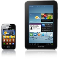 Samsung Galaxy Y, schwarz-metallic + Galaxy Tab2 7.0 8GB (WLAN), titanium-silber