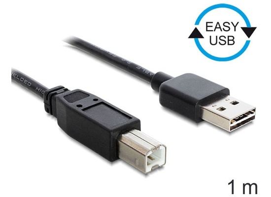 DeLock Kabel EASY USB 2.0-A > B Stecker/Stecker